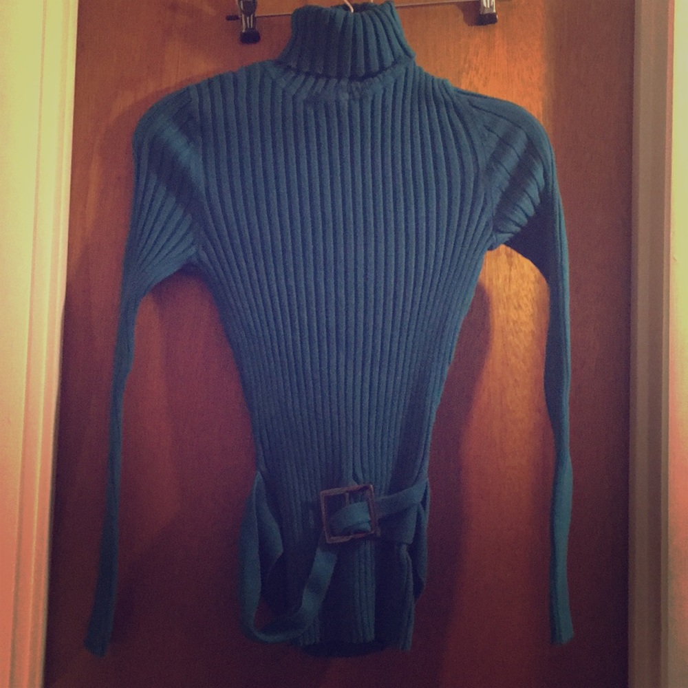 Blue Turtleneck